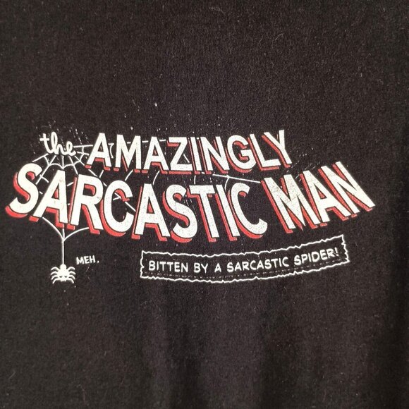 Bella+Canvas funny graphic print t-shirt Amazingly Sarcastic Man size XL - Picture 1 of 5